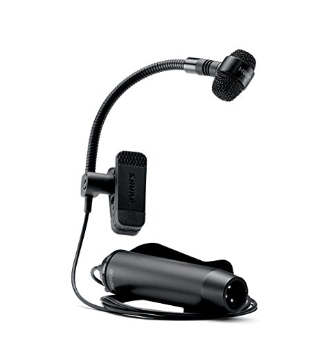 Shure PGA98H Instrumenten-Kondensatormikrofon mit Schwanenhals und Nierencharakteristik, inkl. XLR-Kabel, Schwarz von Shure