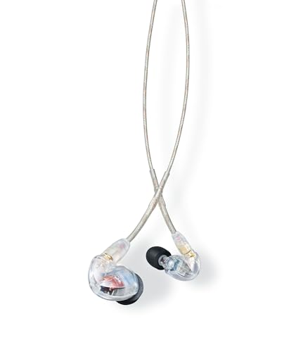 Shure SE425 Pro Kabelgebundene Ohrhörer, schallisolierend, mit detailliertem Klang, Dual-Driver Hybrid, sicherer In-Ear-Passform, abnehmbarem Kabel, langlebiger Qualität, Durchsichtig (SE425-CL) Shure SE425 Pro Kabelgebundene Ohrhörer, schallisolierend, mit detailliertem Klang, Dual-Driver Hybrid, sicherer In-Ear-Passform, abnehmbarem Kabel, langlebiger Qualität, Durchsichtig (SE425-CL) von Shure