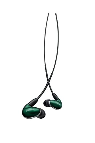 Shure SE846 Kabelgebundene Sound Isolating Ohrhörer, hochauflösender Klang, Vier Treiber, anpassbare Frequenzgang, sicherer In-Ear, abnehmbares Kabel, kompatibel mit Apple-und Android-Geräten – Grün von Shure