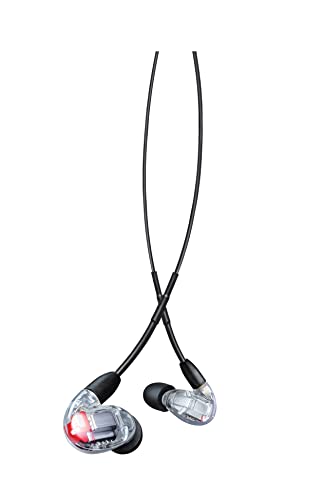 Shure SE846 Kabelgebundene Sound Isolating Ohrhörer, hochauflösender Klang, Vier Treiber, anpassbare Frequenzgang, sicherer In-Ear, abnehmbares Kabel, kompatibel mit Apple-und Android-Geräten - Klar von Shure