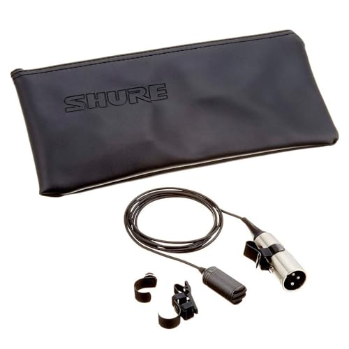 Shure SM11 Omnidirectional Miniature Dynamic Lavalier Microphone with Flexible, Long-Life Cable, Tie Clasp Assembly, Tie Tack Assembly, Connector Belt Clip and Zippered Carrying Bag (SM11-CN) von Shure