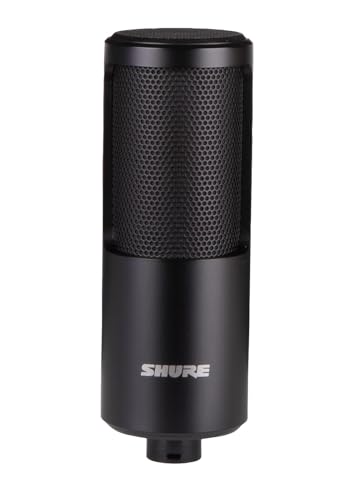 Shure SM4 Studio Mikrofon, XLR Heimstudio Kondensator Mikrofon Optimiert für sanfte Vocals bis zu Lauten Instrumenten mit Mix-Ready Audio - robuste Metallbauweise (SM4-K) von Shure