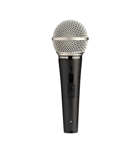 Shure SM48S Dynamisches Sprach- und Gesangsmikrofon mit Nierencharakteristik mit An/Aus-Schalter, Schwarz von Shure