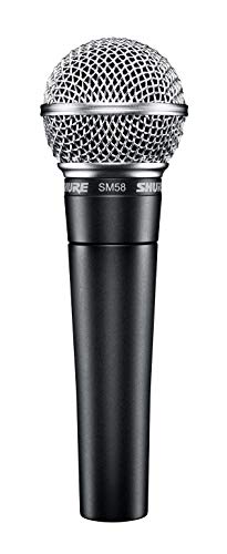 Shure SM58SE Cardioid Dynamisches Vokalmikrofon mit Eius-Schalter, eingebauter Popfilter, A25D-Mikrofon-Clip, Speichertasche, 3-pin-XLR-Anschluss (SM58S) von Shure