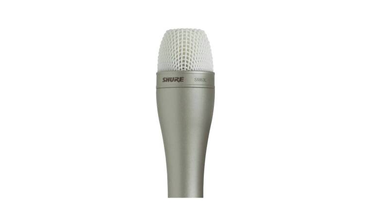Shure SM63 Dynamic Microphone, Omnidirectional, Champagne, 3-pin XLR Connector with 14,5 cm handle von Shure