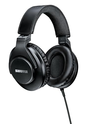 Shure SRH440A Over-Ear-Kopfhörer mit Kabel zur Überwachung und Aufnahme, professionelle Studio-Qualität, funktioniert mit Allen Audiogeräten, verstellbares und faltbares Design – 2022 Version von Shure