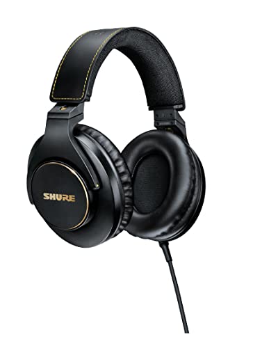 Shure SRH840A Over -Ear Over -Ear -Kabel -Kopfhörer für kritisches Hören und Überwachung, professionelles Headset, überlegener detaillierter Klang, zusammenklappbares Design - 2022 Version von Shure