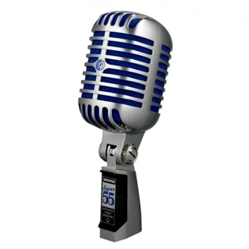 Shure Super 55 Deluxe Vocal Microfon - Vintage Supercardioid Dynamic Unidyne Mic, legendärer Look, klassisches Sound - robustes Die -Cast von Shure