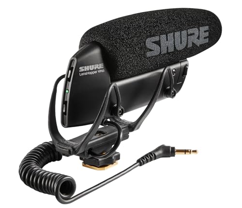 Shure VP83 Lenshopper – Robustes, extrem leichtes Kamera Mikrofon für detaillierte und hochauflösende Audioaufnahmen mit digitalen Spiegelreflexkameras – Schwarz von Shure