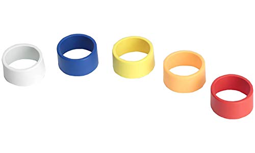 Shure WA615M Farbige Handsender ID-Ringe für T, UT, LX, ULX, UC (je 1 Stück: Blau, Rot, Gelb, Weiß, Orange) von Shure