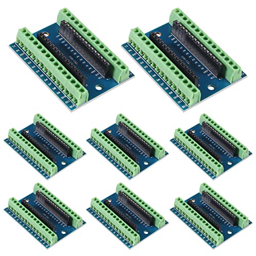 5 Stück Nano V3.0 Schraub-Controller-Terminal-Adapter Erweiterungsplatine Shield Nano IO Shield Einfache Verlängerungsplatte für ATMEGA328P von Shutao