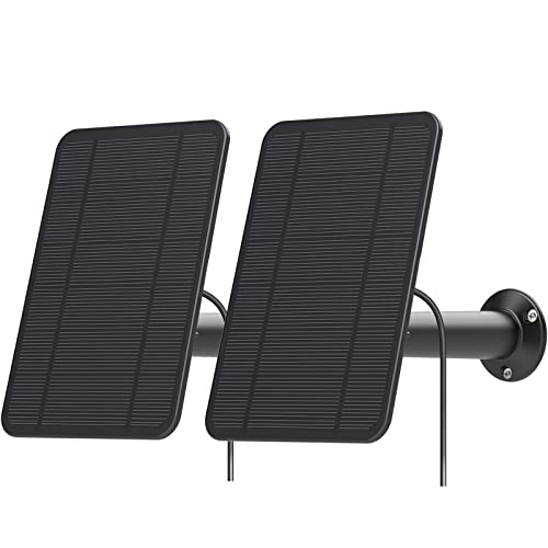 4 W 6 V Solarpanel nur kompatibel mit Arlo Pro 3/Pro 4/Arlo Ultra/Ultra 2 & Arlo Go 2, inklusive sicherer Wandhalterung, IP65 wetterfest, 4 m Netzkabel, Schwarz von Shyueda