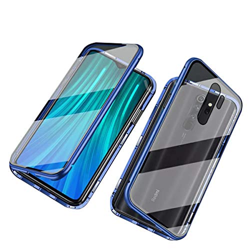 SiGrid Schutzhülle für Xiaomi Redmi Note 8 Pro, magnetische Adsorption, Vorder- und Rückseite, Hartglas, Schutzhülle, Bumper aus Metall, mit Magnet, 360-Grad-Schutz, stoßfest, ultradünn, Blau SiGrid Schutzhülle für Xiaomi Redmi Note 8 Pro, magnetische Adsorption, Vorder- und Rückseite, Hartglas, Schutzhülle, Bumper aus Metall, mit Magnet, 360-Grad-Schutz, stoßfest, ultradünn, Blau von SiGrid
