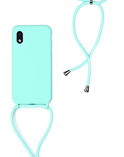 Handykette Kompatibel für Xiaomi Redmi 9AT / 9A / 9i Hülle, Silikon Handyhülle mit Kordel zum Umhängen Necklace Hülle mit Band Silikon Flexibel Schutzhülle, Grün von SiGridTech