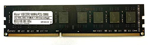Micron 3rd 8GB DDR3 1600MHz PC3L 12800U Dimm 240PIN Low Voltage Arbeitsspeicher RAM Memory von SiQuell