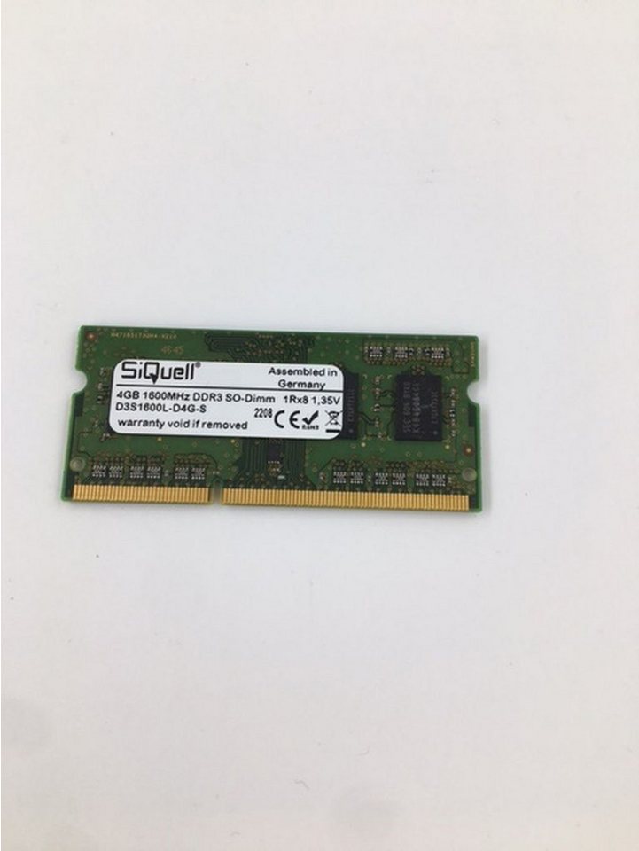 SiQuell 4GB 8GB 16GB DDR3L PC3L-12800S 1600MHz 1,35V Samsung Laptop-Arbeitsspeicher (DDR3 PC3L-12800S 1600MHz 1,35V 204pin) von SiQuell