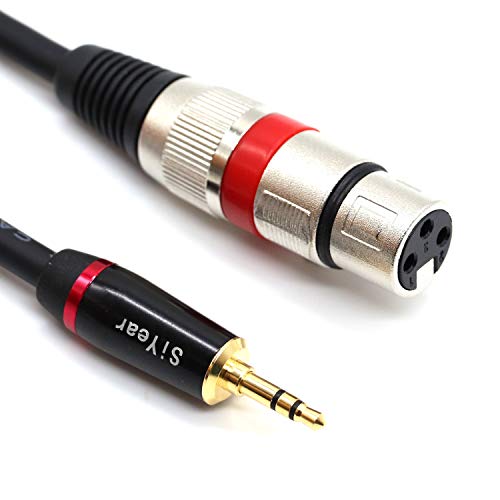 SiYear 3,5 mm Mini-Klinkenstecker Stereo auf XLR-Buchse, Mikrofonkabel, unsymmetrisch, 0,3 cm auf XLR-3-polig, Verbindungskabel-Adapter (0,5 m) von SiYear