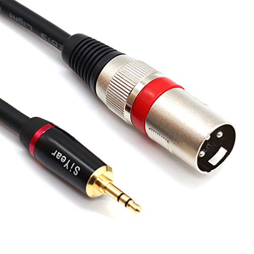 SiYear 3,5 mm Mini-Klinkenstecker Stereo auf XLR-Stecker Mikrofonkabel, unsymmetrisch, 1/8 Zoll auf XLR-3-Pin-Verbindungskabel-Adapter (1,5 m) von SiYear