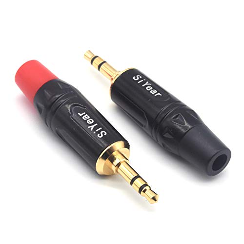 SiYear 3-poliger 3,5-mm-Stereo-Kopfhörer-Klinkenstecker, Lötadapter, 3,5-mm-Klinkenstecker, Löt-Typ, DIY-Audiokabel-Anschluss (2er-Pack) von SiYear