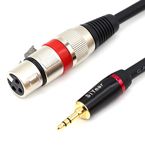 SiYear Mikrofonkabel, 3,5 mm Mini-Klinkenstecker Stereo auf XLR-Buchse, unsymmetrisch, 0,3 cm auf XLR 3-polig, Verbindungskabel, Adapter, 1,5 m von SiYear