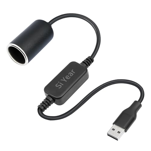 SiYear USB-A-Stecker auf 12 V/18 W Zigarettenanzünder-Adapter, Stromkabel für Radar-Detektor, Dashcam, GPS, Auto-LED-Lichtstreifen, 1 m SiYear USB-A-Stecker auf 12 V/18 W Zigarettenanzünder-Adapter, Stromkabel für Radar-Detektor, Dashcam, GPS, Auto-LED-Lichtstreifen, 1 m von SiYear