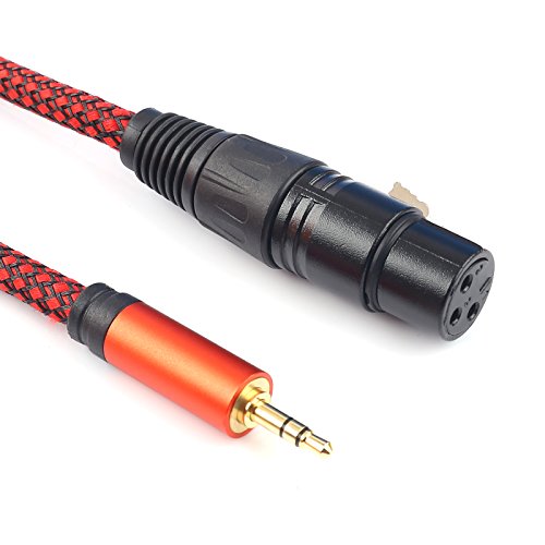 SiYear Unsymmetrischer 3,5-mm-Mini-Klinkenstecker, 0,3 cm TRS-Stecker auf XLR-Buchse, Smartphone auf Stereo-Mischpult, Computer-Mikrofonleitung, Mikrofonkabel (3 m) von SiYear
