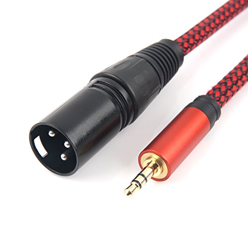 SiYear Unsymmetrischer 3,5 mm Mini-Klinkenstecker TRS-Stecker auf XLR-Stecker, Smartphone auf Stereo-Mischpult, Computer-Mikrofonkabel, 3 m von SiYear