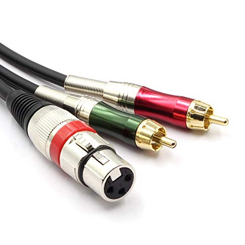 SiYear XLR Weiblich auf 2 x Phono RCA Stecker adapter Y Splitter Patch kabel, XLR Weiblich 3Pin auf Dual RCA Stecker Stereo Audio kabel stecker (1,5 m) von SiYear