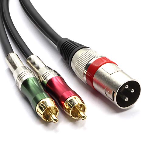 SiYear XLR Stecker auf 2 x Phono RCA Stecker Adapter Y Splitter Patch Kabel, XLR 3 Pin auf Dual RCA Stecker Stereo Audio Kabel Stecker (3 M/10FT) SiYear XLR Stecker auf 2 x Phono RCA Stecker Adapter Y Splitter Patch Kabel, XLR 3 Pin auf Dual RCA Stecker Stereo Audio Kabel Stecker (3 M/10FT) von SiYear