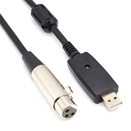 USB Mikrofonkabel von SiYear, USB-Stecker auf XLR-Buchse, 3-poliges Konverterkabel Studio-Audiokabel Anschlusskabel Adapter für Instrumente, die Karaoke-Gesang oder Mikrofone aufnehmen(3M) von SiYear