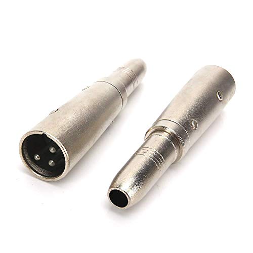 siyear Profi XLR 3 Pin Stecker auf 1/10,2 cm 6,35 mm Buchse Klinke Buchse STEREO-Audio Mikrofon Adapter Konverter Anschluss (2 Pack) von SiYear