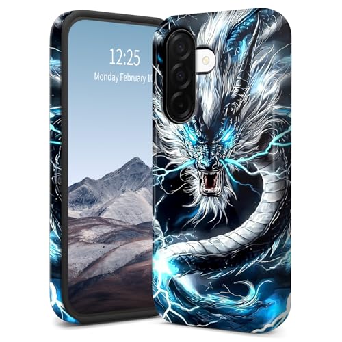 Schutzhülle für Samsung Galaxy A36-5G, schlanke, zweilagige Hybrid-Hülle, stoßfest und kratzfest, Polycarbonat-Hartschale + weiches Silikon, Anti-Vergilbung, Drachen-1 Schutzhülle für Samsung Galaxy A36-5G, schlanke, zweilagige Hybrid-Hülle, stoßfest und kratzfest, Polycarbonat-Hartschale + weiches Silikon, Anti-Vergilbung, Drachen-1 von SichKards