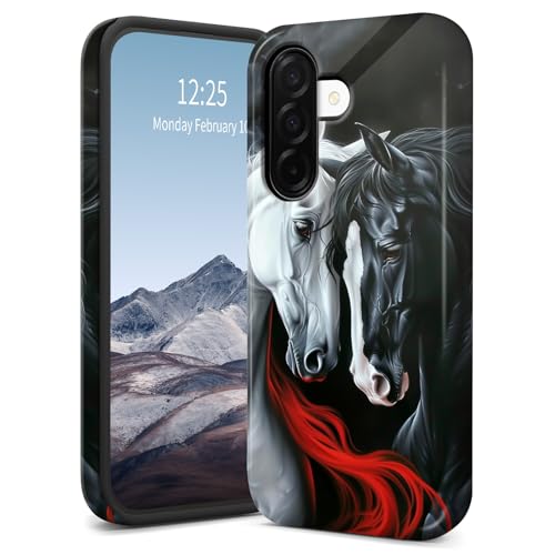 Schutzhülle für Samsung Galaxy A36-5G, schlanke, zweilagige Hybrid-Hülle, stoßfest und kratzfest, Polycarbonat-Hartschale + weiches Silikon, vergilbungsfrei, Pferd Schutzhülle für Samsung Galaxy A36-5G, schlanke, zweilagige Hybrid-Hülle, stoßfest und kratzfest, Polycarbonat-Hartschale + weiches Silikon, vergilbungsfrei, Pferd von SichKards