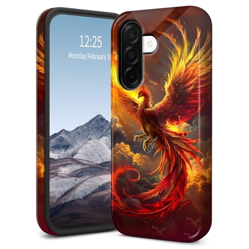 Schutzhülle für Samsung Galaxy A36-5G, schlanke, zweilagige Hybrid-Hülle, stoßfest und kratzfest, Polycarbonat-Hartschale + weiches Silikon, vergilbungsfrei, Phoenix Flame Bird Schutzhülle für Samsung Galaxy A36-5G, schlanke, zweilagige Hybrid-Hülle, stoßfest und kratzfest, Polycarbonat-Hartschale + weiches Silikon, vergilbungsfrei, Phoenix Flame Bird von SichKards