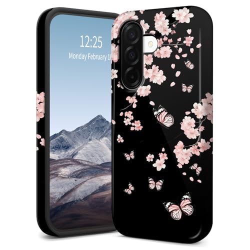 Schutzhülle für Samsung Galaxy A36-5G, schlanke, zweilagige Hybrid-Hülle, stoßfest und kratzfest, Polycarbonat-Hartschale + weiches Silikon, vergilbungsfrei, rosa Kirschblüten Schutzhülle für Samsung Galaxy A36-5G, schlanke, zweilagige Hybrid-Hülle, stoßfest und kratzfest, Polycarbonat-Hartschale + weiches Silikon, vergilbungsfrei, rosa Kirschblüten von SichKards