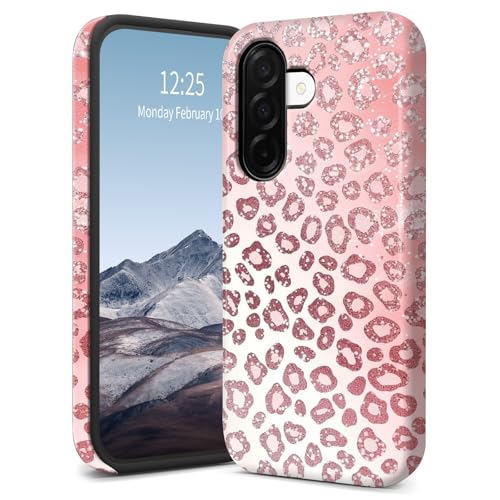 Schutzhülle für Samsung Galaxy A36-5G, schlanke, zweilagige Hybrid-Hülle, stoßfest und kratzfest, Polycarbonat-Hartschale + weiches Silikon, vergilbungsfrei, rosa Leopardenmuster Schutzhülle für Samsung Galaxy A36-5G, schlanke, zweilagige Hybrid-Hülle, stoßfest und kratzfest, Polycarbonat-Hartschale + weiches Silikon, vergilbungsfrei, rosa Leopardenmuster von SichKards