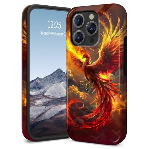 Schutzhülle für iPhone 16 Pro Max, schlanke, zweilagige Hybrid-Hülle, stoßfest und kratzfest, Polycarbonat-Hartschale + weiches Silikon, Anti-Vergilbung, Phoenix Flame Bird Schutzhülle für iPhone 16 Pro Max, schlanke, zweilagige Hybrid-Hülle, stoßfest und kratzfest, Polycarbonat-Hartschale + weiches Silikon, Anti-Vergilbung, Phoenix Flame Bird von SichKards
