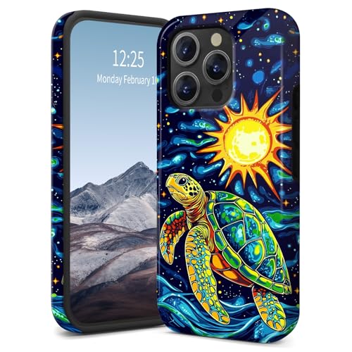 Schutzhülle für iPhone 16 Pro Max, schlanke, zweilagige Hybrid-Hülle, stoßfest und kratzfest, Polycarbonat-Hartschale + weiches Silikon, Anti-Vergilbung, Schildkrötensonne Schutzhülle für iPhone 16 Pro Max, schlanke, zweilagige Hybrid-Hülle, stoßfest und kratzfest, Polycarbonat-Hartschale + weiches Silikon, Anti-Vergilbung, Schildkrötensonne von SichKards