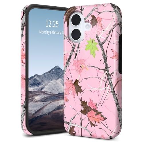 SichKards Dünne, zweilagige Hybrid-Schutzhülle für iPhone 16 Plus, ultra-schützende PC-Hartschale + weiche Silikonhülle, stoßfest, kratzfest, Anti-Vergilbungs-Design, Camouflage-Pink SichKards Dünne, zweilagige Hybrid-Schutzhülle für iPhone 16 Plus, ultra-schützende PC-Hartschale + weiche Silikonhülle, stoßfest, kratzfest, Anti-Vergilbungs-Design, Camouflage-Pink von SichKards
