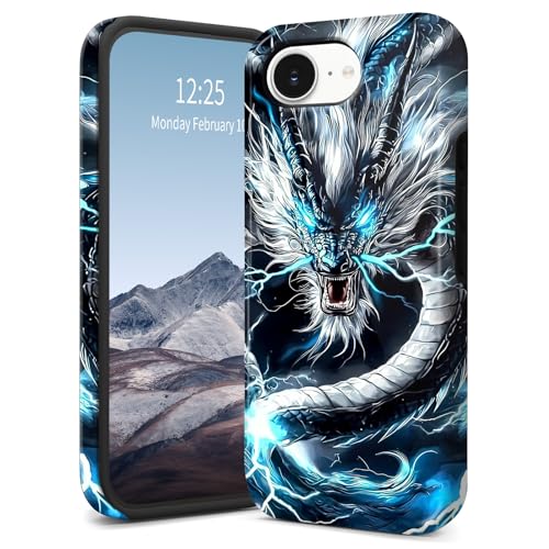 SichKards Dünne, zweilagige Hybrid-Schutzhülle für iPhone 16E, ultra-schützende PC-Hartschale + weiche Silikonhülle, stoßfest, kratzfest, Anti-Vergilbungs-Design, Drachen-1 SichKards Dünne, zweilagige Hybrid-Schutzhülle für iPhone 16E, ultra-schützende PC-Hartschale + weiche Silikonhülle, stoßfest, kratzfest, Anti-Vergilbungs-Design, Drachen-1 von SichKards