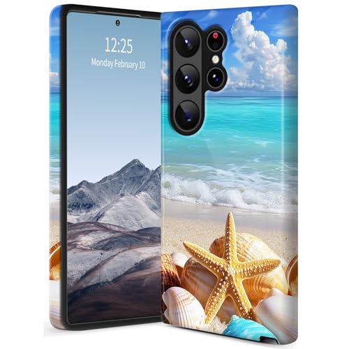 SichKards Dünne zweilagige Hybrid-Schutzhülle für Galaxy S25 Ultra, ultra-schützende PC-Hartschale + weiche Silikonhülle, stoßfest, kratzfest, Anti-Vergilbungs-Design, blauer Seestern Strand SichKards Dünne zweilagige Hybrid-Schutzhülle für Galaxy S25 Ultra, ultra-schützende PC-Hartschale + weiche Silikonhülle, stoßfest, kratzfest, Anti-Vergilbungs-Design, blauer Seestern Strand von SichKards