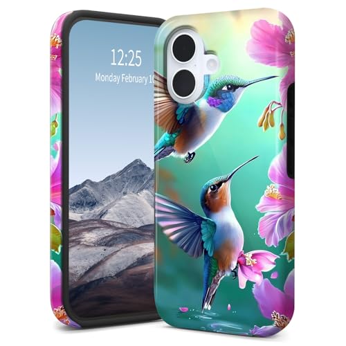 SichKards Dünne zweilagige Hybrid-Schutzhülle für iPhone 16 Plus, ultra-schützende PC-Hartschale + weiche Silikonhülle, stoßfest, kratzfest, Anti-Vergilbungs-Design, blauer Kolibri SichKards Dünne zweilagige Hybrid-Schutzhülle für iPhone 16 Plus, ultra-schützende PC-Hartschale + weiche Silikonhülle, stoßfest, kratzfest, Anti-Vergilbungs-Design, blauer Kolibri von SichKards