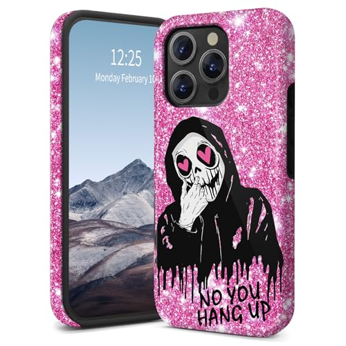 SichKards Dünne zweilagige Hybrid-Schutzhülle für iPhone 16 Pro, ultra-schützende PC-Hartschale + weiche Silikonhülle, stoßfest, kratzfest, Anti-Vergilbungs-Design, Totenkopf-Gesicht, Rosa SichKards Dünne zweilagige Hybrid-Schutzhülle für iPhone 16 Pro, ultra-schützende PC-Hartschale + weiche Silikonhülle, stoßfest, kratzfest, Anti-Vergilbungs-Design, Totenkopf-Gesicht, Rosa von SichKards