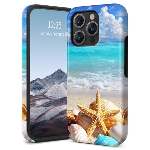 SichKards Dünne zweilagige Hybrid-Schutzhülle für iPhone 16 Pro, ultra-schützende PC-Hartschale + weiche Silikonhülle, stoßfest, kratzfest, Anti-Vergilbungs-Design, blauer Seestern am Strand SichKards Dünne zweilagige Hybrid-Schutzhülle für iPhone 16 Pro, ultra-schützende PC-Hartschale + weiche Silikonhülle, stoßfest, kratzfest, Anti-Vergilbungs-Design, blauer Seestern am Strand von SichKards