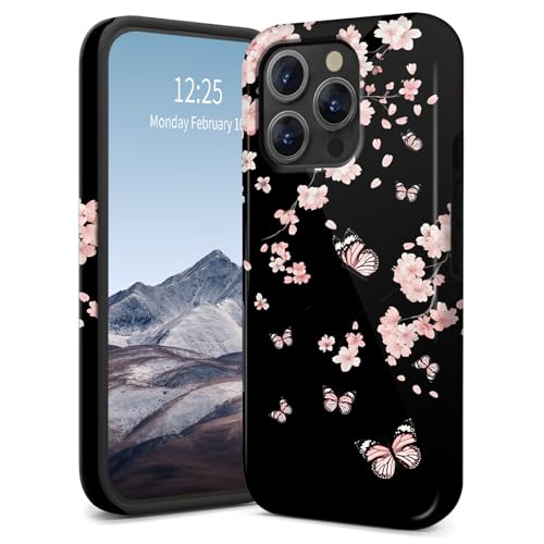 SichKards Dünne zweilagige Hybrid-Schutzhülle für iPhone 16 Pro, ultra-schützende PC-Hartschale + weiche Silikonhülle, stoßfest, kratzfest, Anti-Vergilbungs-Design, rosa Kirschblüten SichKards Dünne zweilagige Hybrid-Schutzhülle für iPhone 16 Pro, ultra-schützende PC-Hartschale + weiche Silikonhülle, stoßfest, kratzfest, Anti-Vergilbungs-Design, rosa Kirschblüten von SichKards