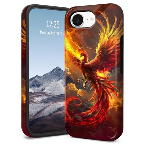 SichKards Dünne zweilagige Hybrid-Schutzhülle für iPhone 16E, ultra-schützende PC-Hartschale + weiche Silikonhülle, stoßfest, kratzfest, Anti-Vergilbungs-Design, Phoenix Flame Bird SichKards Dünne zweilagige Hybrid-Schutzhülle für iPhone 16E, ultra-schützende PC-Hartschale + weiche Silikonhülle, stoßfest, kratzfest, Anti-Vergilbungs-Design, Phoenix Flame Bird von SichKards