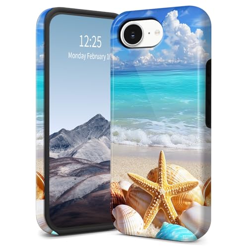 SichKards Dünne zweilagige Hybrid-Schutzhülle für iPhone 16E, ultra-schützende PC-Hartschale + weiche Silikonhülle, stoßfest, kratzfest, Anti-Vergilbungs-Design, blauer Seestern am Strand SichKards Dünne zweilagige Hybrid-Schutzhülle für iPhone 16E, ultra-schützende PC-Hartschale + weiche Silikonhülle, stoßfest, kratzfest, Anti-Vergilbungs-Design, blauer Seestern am Strand von SichKards