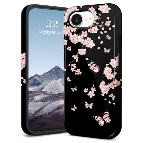 SichKards Dünne zweilagige Hybrid-Schutzhülle für iPhone 16E, ultra-schützende PC-Hartschale + weiche Silikonhülle, stoßfest, kratzfest, Anti-Vergilbungs-Design, rosa Kirschblüten SichKards Dünne zweilagige Hybrid-Schutzhülle für iPhone 16E, ultra-schützende PC-Hartschale + weiche Silikonhülle, stoßfest, kratzfest, Anti-Vergilbungs-Design, rosa Kirschblüten von SichKards