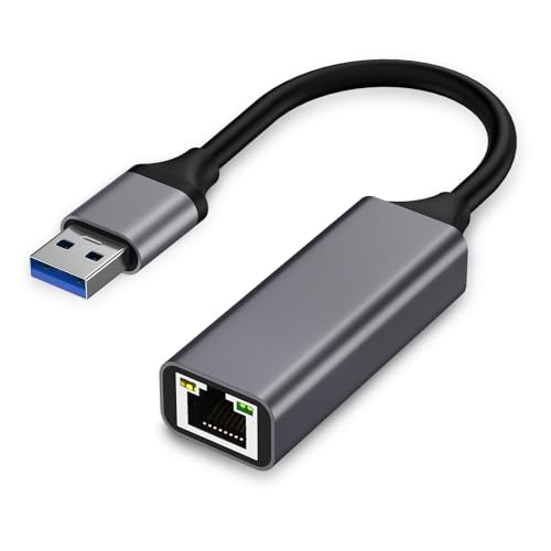 Sicodo USB-zu-Ethernet-Adapter, 1 Gbit/s, USB-zu-RJ45-Adapter (Thunderbolt 3/4), Gigabit-USB-zu-Netzwerkadapter für MacBook, Surface, Laptop, PC mit Windows, XP, Mac/Linux von Sicodo