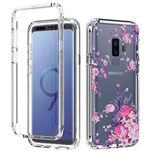 Sidande Handyhülle für Galaxy S9 Plus, Samsung S9 Plus Hülle, Transparente Blumen-TPU-Schutzhülle 2-in-1 Vollschutz-Set mit Stoßfestigem Rahmen Schutzhülle für Samsung Galaxy S9 Plus Rosenblume Sidande Handyhülle für Galaxy S9 Plus, Samsung S9 Plus Hülle, Transparente Blumen-TPU-Schutzhülle 2-in-1 Vollschutz-Set mit Stoßfestigem Rahmen Schutzhülle für Samsung Galaxy S9 Plus Rosenblume von Sidande